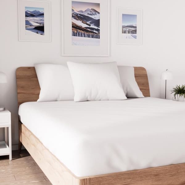 Lakan i bomull 160x200 cm vit JERSEY, av Soleil d'ocre