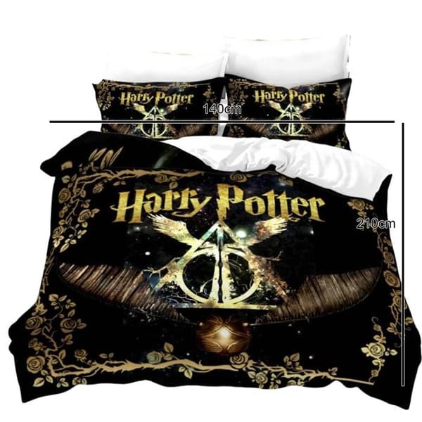 Sängkläder - TD® - Harry Potter - 1 person - 140x200 cm - Flerfärgad