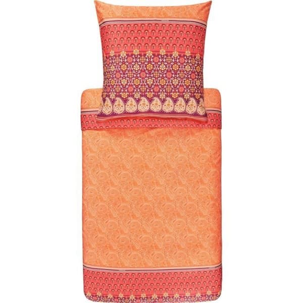 Bassetti Sängkläder i satin av makokont 100 hög kvalitet - Orange 155x220