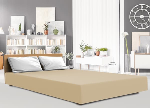 Jerseyklädd lakan med elastan 140x200 Darymex sand