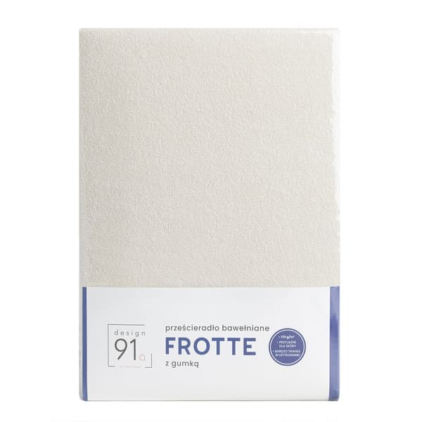 Påsydd frottélakan 140x200 Design91 beige