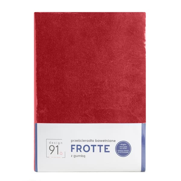 Påsyet frottélagen 180x200 Design91 rød