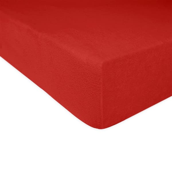 Påsydd frottélakan 160x200 Darymex röd