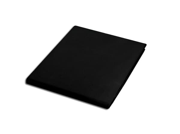 Monteringsplade bomuld satin 200x220 sort