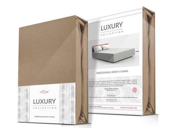 Jersey pasform med elastan 200x220 Darymex brun