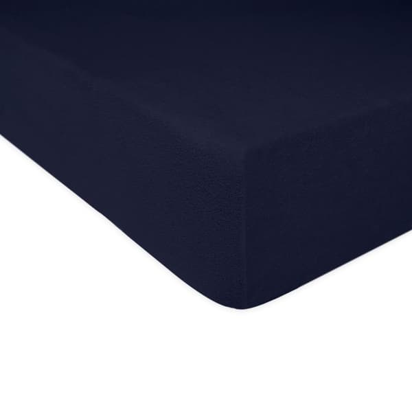Påsydd frottélakan 220x200 Darymex mörk marinblå