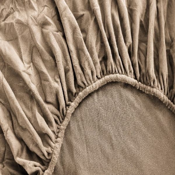Påsyet fleecelagen BAMSE 160x200 beige
