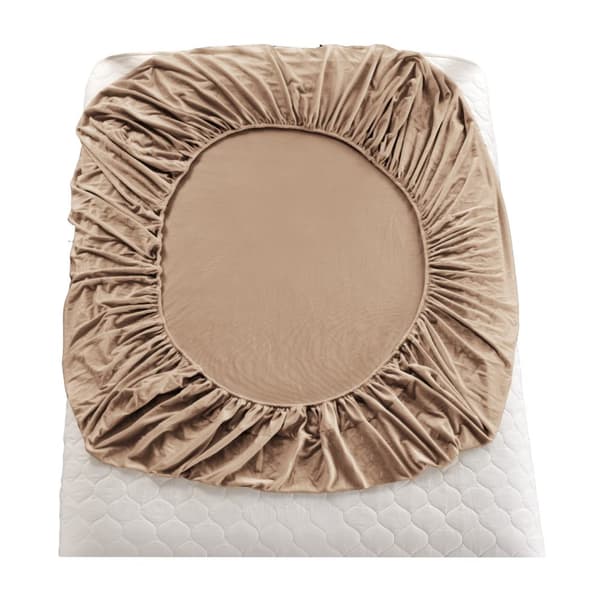 Påsyet fleecelagen BAMSE 160x200 beige