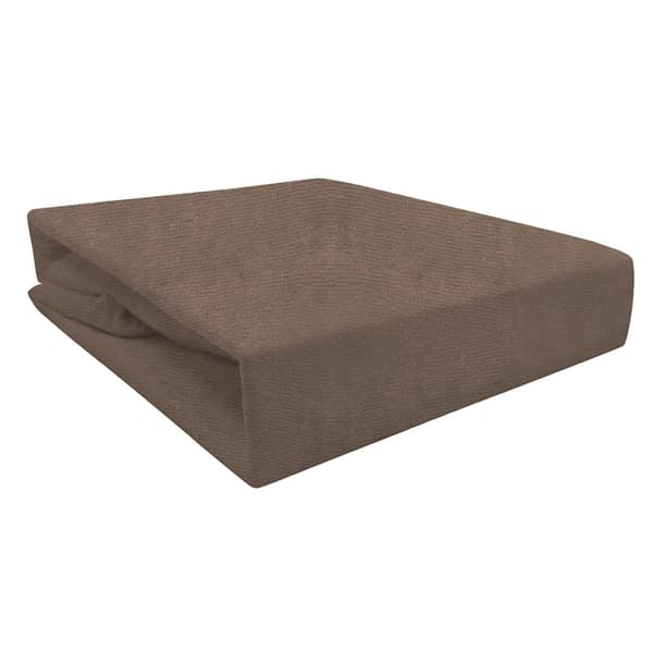 Påsydd frottélakan 90x200 brun