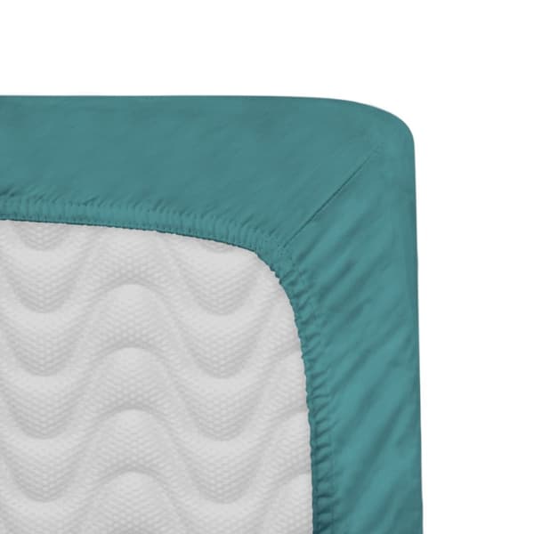 Fittingslakan bomull satin 200x220 Darymex mörk turkos