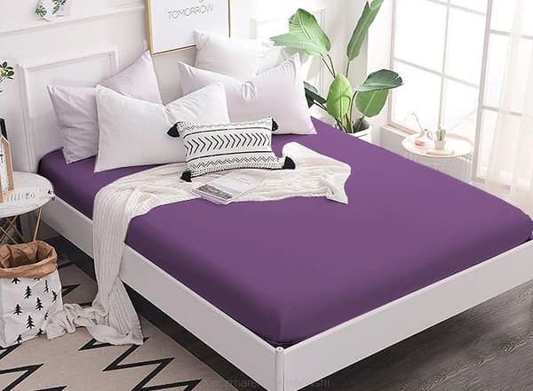 Jersey pasform lagen 200x220 blomme