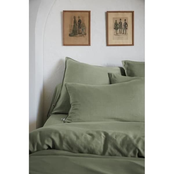 Drap housse "Lysandre" alla dimensioner "Lyocel" Fjärilseffekten - Lysandre Thym - 180 x 200 cm med 30 cm sängkappa - Lysandre Thym