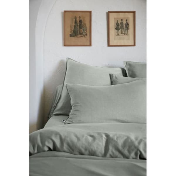 Drap housse "Lysandre" alla storlekar "Lyocel" fjärilseffekt - Lysandre Lichen - 160 x 200 cm med 30 cm kant - Lysandre Liche
