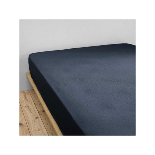 Drap housse "Gaïa" alla dimensioner "Gaze de Coton" - Gaïa Minuit - 80 x 200 cm kappa på 30 cm - Gaïa Minuit