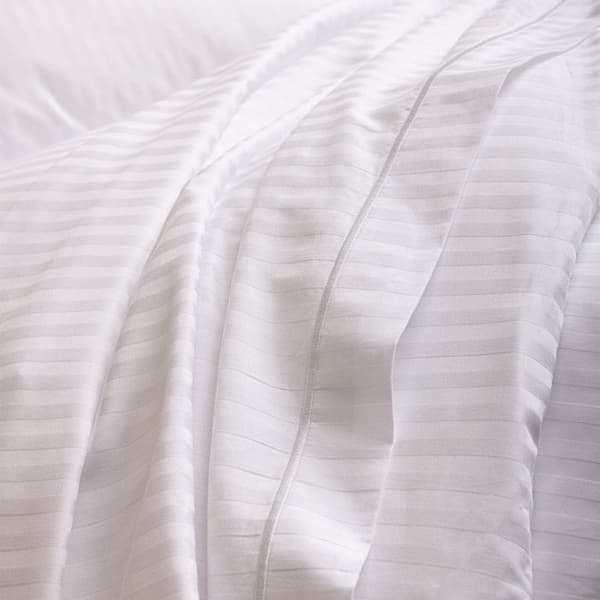 Drap Plat "Prestige" 100% Slinky Kammad med fina ränder / 120 trådar /cm² Ren Bomull - - 270 x 300 cm för King size säng