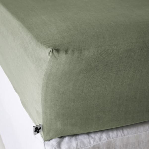 Drap housse "Lysandre" alla dimensioner "Lyocel" Effekten av fjäril - Lysandre Thym - 140 x 200 cm gummibandsdjup 30 cm - Lysandre Thym