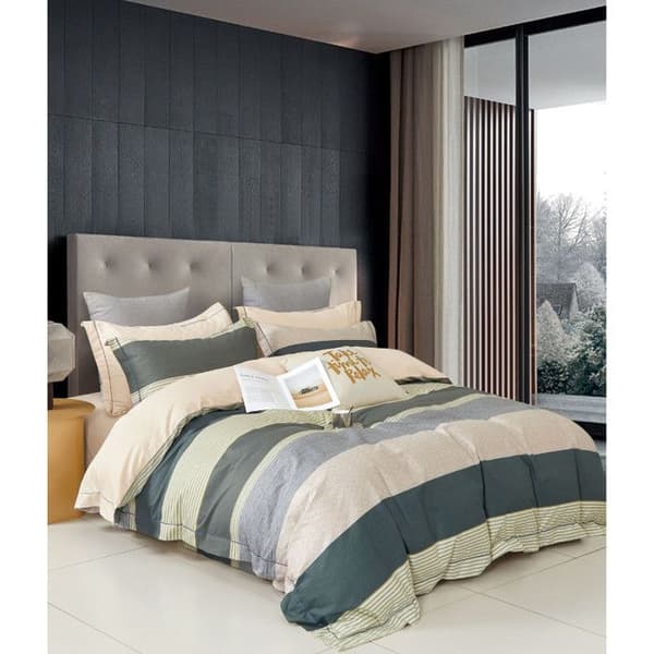 Sängkläder "Imprimé" i percale av ren kammad bomull 80 trådar/cm² för säng 160 x 200 cm "Storskalighet" - Set TP-12