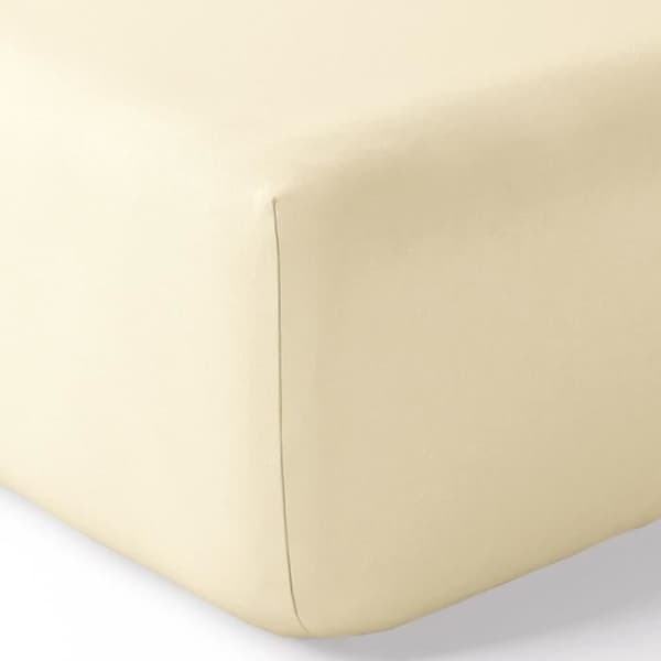 Parure av percale av kammad bomull "Julian" 4 delar för säng 180 x 200 cm "King Size" Rent bomull - Julian Ivoire