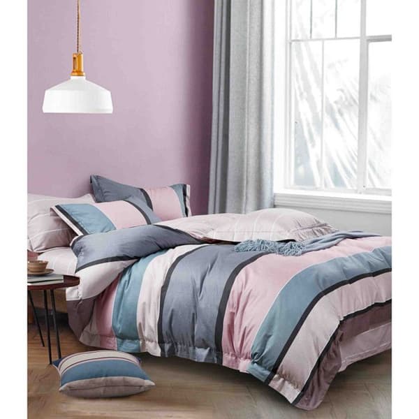 Sängkläder "Tryckt" perkal 100% kammad bomull 80 trådar/cm² för säng 140 x 190 cm - Set TP-15