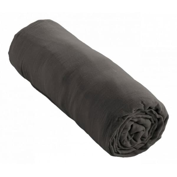 Drap housse "Gaïa" alla dimensioner "Gaze de Coton" - Gaïa Granit - 80 x 200 cm med 30 cm kant - Gaïa Granit