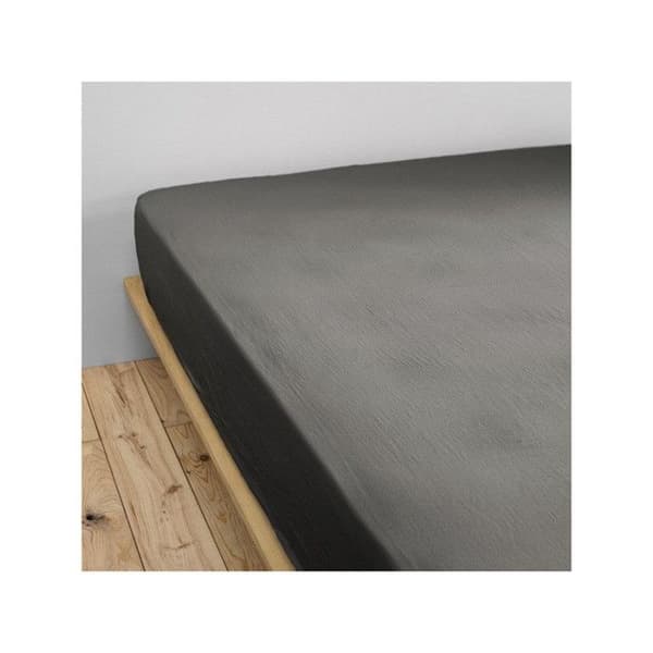 Drap housse "Gaïa" alla dimensioner "Gaze de Coton" - Gaïa Granit - 80 x 200 cm med 30 cm kant - Gaïa Granit