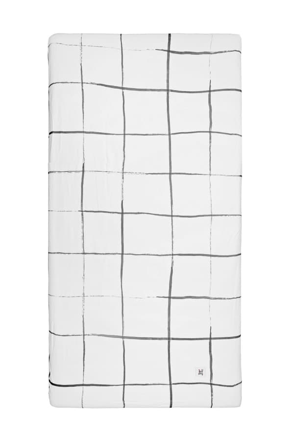 Spjälsängslakan 60x120 cm – 100% bomull, Oeko-TEX certifierat, med resår – Vit, Oh Hippo