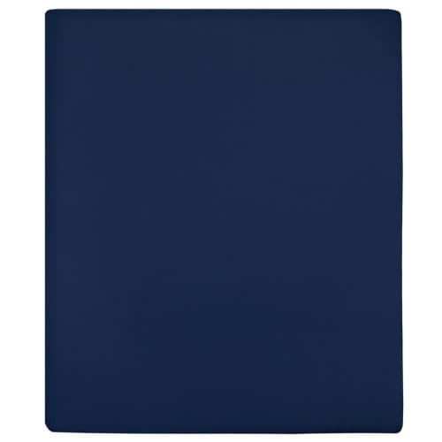 Dra-på-lakan jersey marinblå 180x200 cm bomull