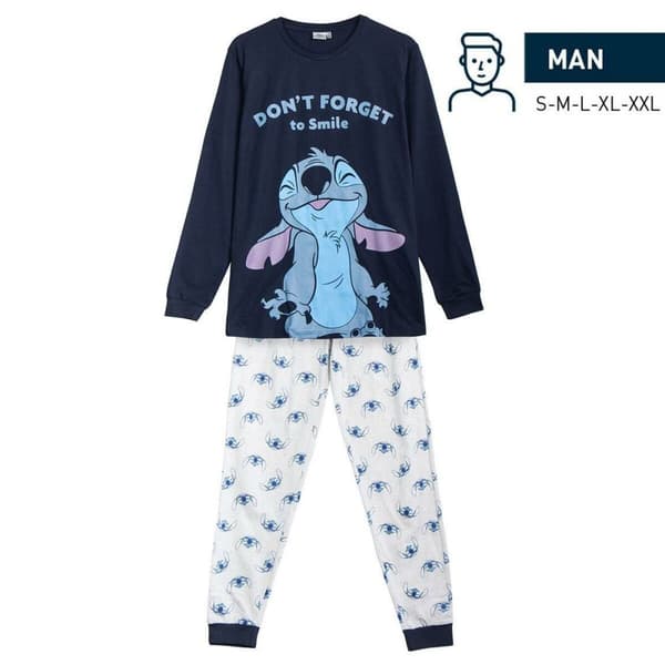 Nattøj Stitch Blå - XS