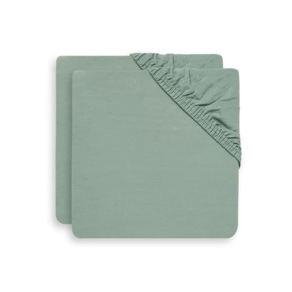 Drap-housse Jersey madrass för spjälsäng 75x95cm - Aschgrön - 2 Enheter