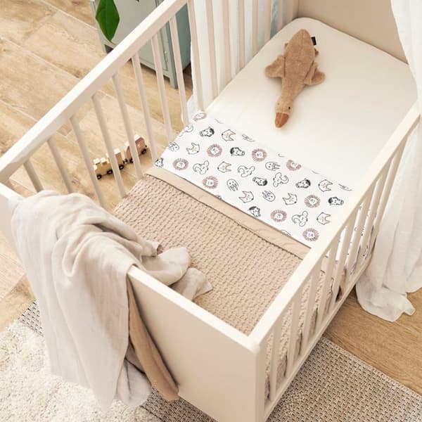 Meyco Baby Uni bäddset för spjälsäng - jersey - offwhite - 60x120cm