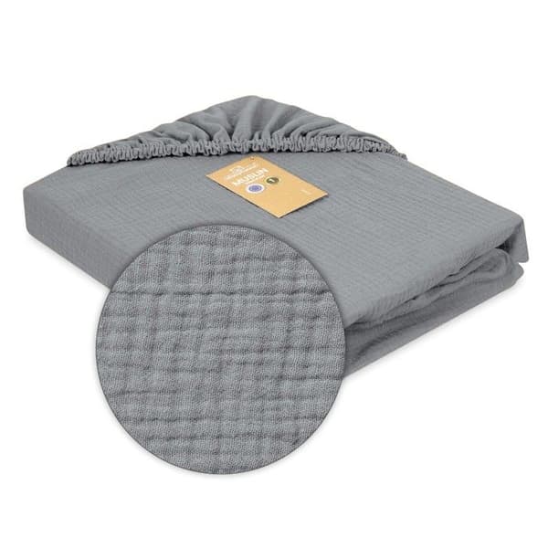 Underlakan i muslin i en låda 70x140x10