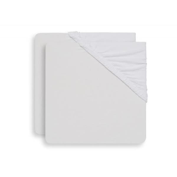 Drap-housse Jersey 60x120cm - Vit - 2 Enheter