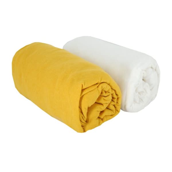 BABYCALIN Set med 2 pärslakan 70x140cm Senap
