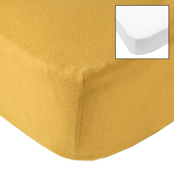 BABYCALIN Set med 2 pärslakan 70x140cm Senap