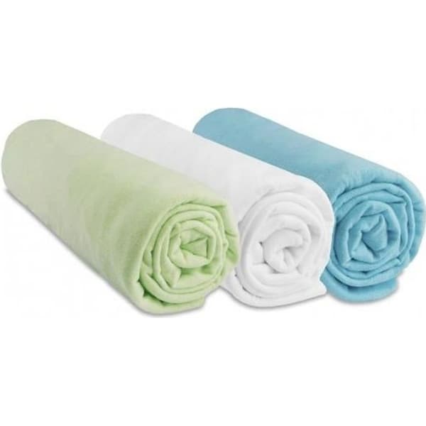 Set med 3 st bomullsjersey-passlakan 70x140 för pojkar - EASY DORT - Blandat - Grön - Rektangulär