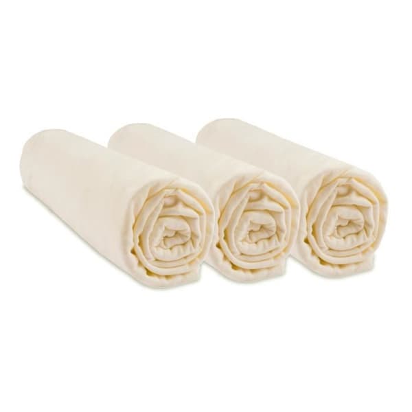 Set med 3 lakan i ekologisk bomull 40x80 ecru - EASY DORT - Påslakan - Blandat - Beige - Ecru