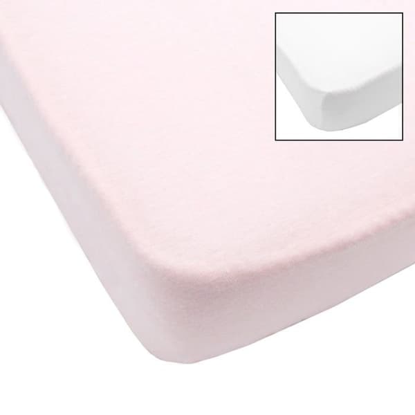 BABYCALIN 2 ark Babyskydd Vit rosa 70 x 140 cm - Tröja - 130gr / m²