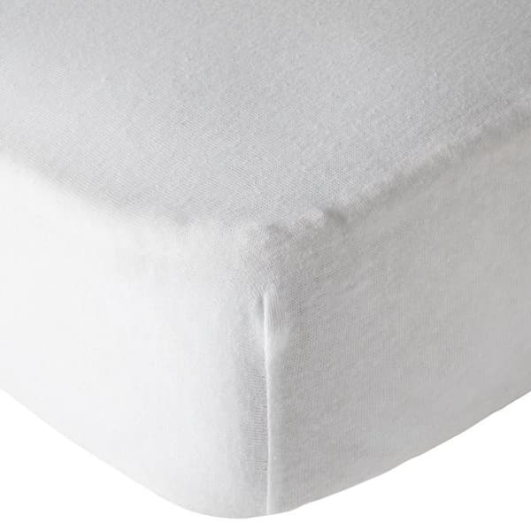 Babycalin Fitslakan - 60 x 120 x 15 cm - 100% ekologisk bomullsjersey - Vit