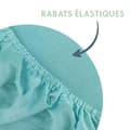 Miniatyrbild 6 av 6: Draps housse 70x140 cm x2 pcs Björn / Blå - draps housse baby i bomull