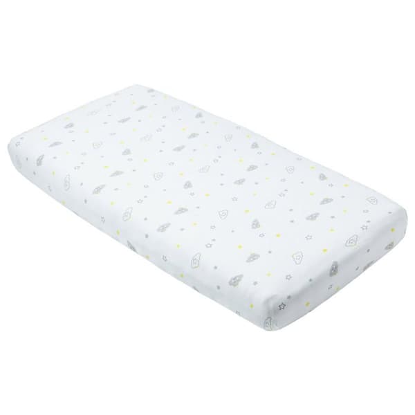 Set med 2 påsydda lakan 70x140cm Cloud - BABYCALIN - All Over - Kardad tröja 130gr/m² - 100% bomull