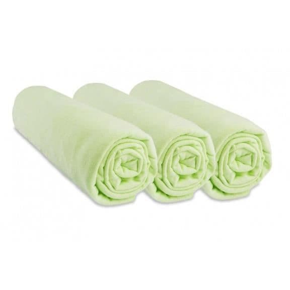 Set med 3 st bomullsjersey påslakan 60x120 Anis - EASY DORT - Påslakan - Grön - Blandat