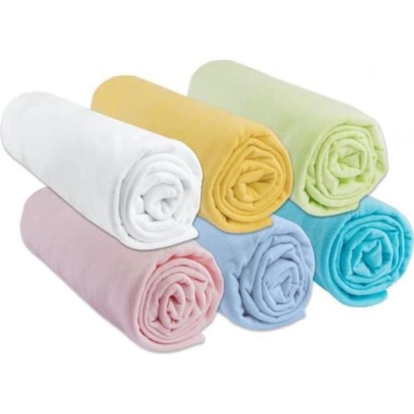 Set med 6 st bomullsjersey-jacka 50x100 - Blandade färger