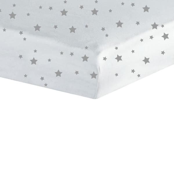 Babyskyddslakan TRE KILOS SEPT - 60x120 cm - stjärnmönster i 100% bomullsjersey