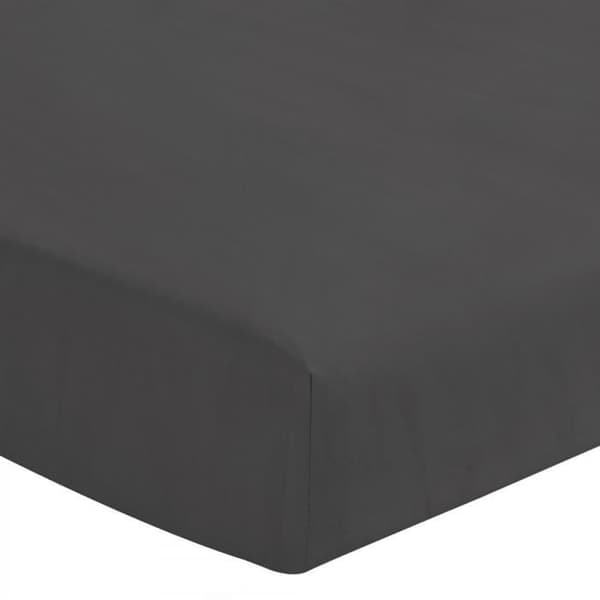 Enkelt påslakan 100% bomull - Keps 25cm - Mörkgrå - 140x190 cm