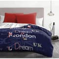 Miniatyrbild 3 av 4: DREAM IN LONDON Microfiber 4-delad arkset - blå - 240x300cm