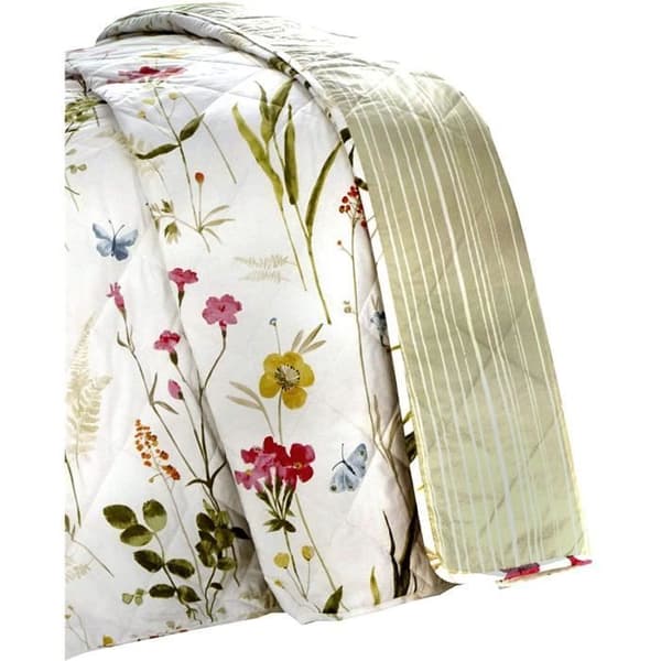 Quiltat överkast - Floral Prairie - 229cm x 195cm - Bomull - Tvättbar - Flerfärgad