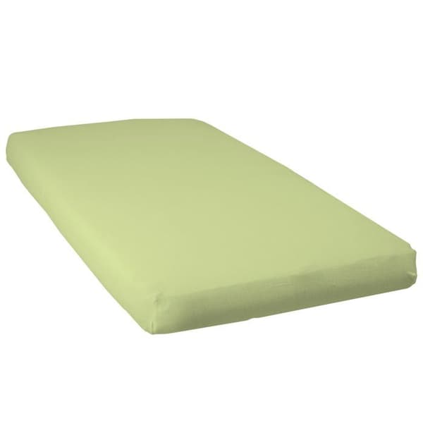 BABYCALIN 2 Babyskyddslakan Vit Grön 70 x 140 cm - Jersey - 130gr/m²