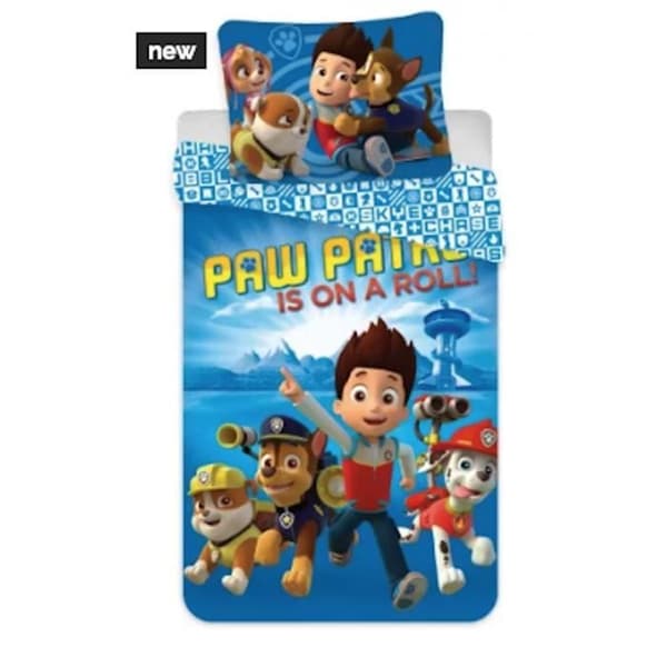 Paw Patrol Child Sängkläder , Pat Patrouille sängkläder (bebis) 100×135 cm, 40x60 cm