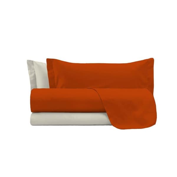 Mb home italien - B-CL-NC-2P-33-terra/panna - Italienskt Sänglinne Natural Color bäddset, Bomull, Terra/cream, 160 x 190 cm
