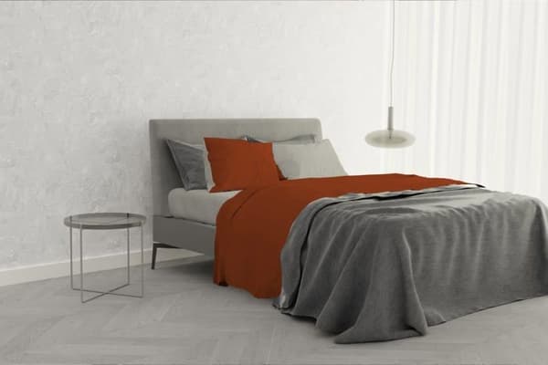 Mb home italien - B-CL-NC-2P-33-terra/panna - Italienskt Sänglinne Natural Color bäddset, Bomull, Terra/cream, 160 x 190 cm